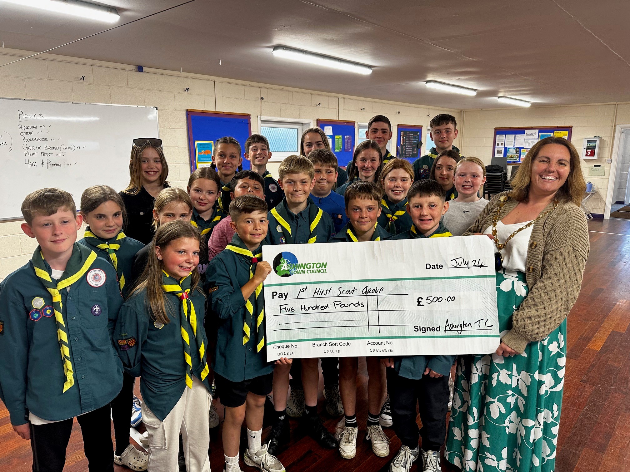 Ashington Town Council Supports Local Scout Group with Grant