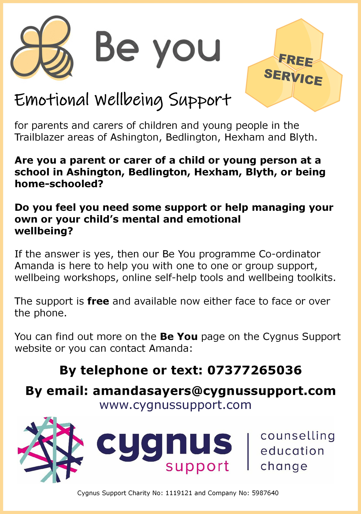 BE YOU  Emotional Wellbeing Support