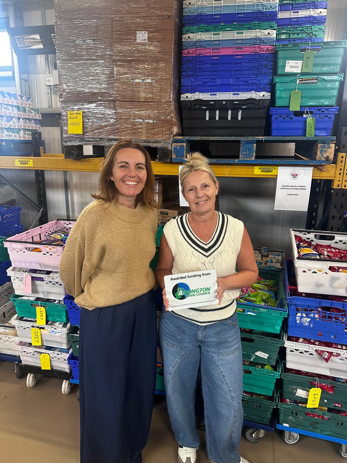 Civic Head visits Wansbeck Valley Food Bank to see vital support for local families