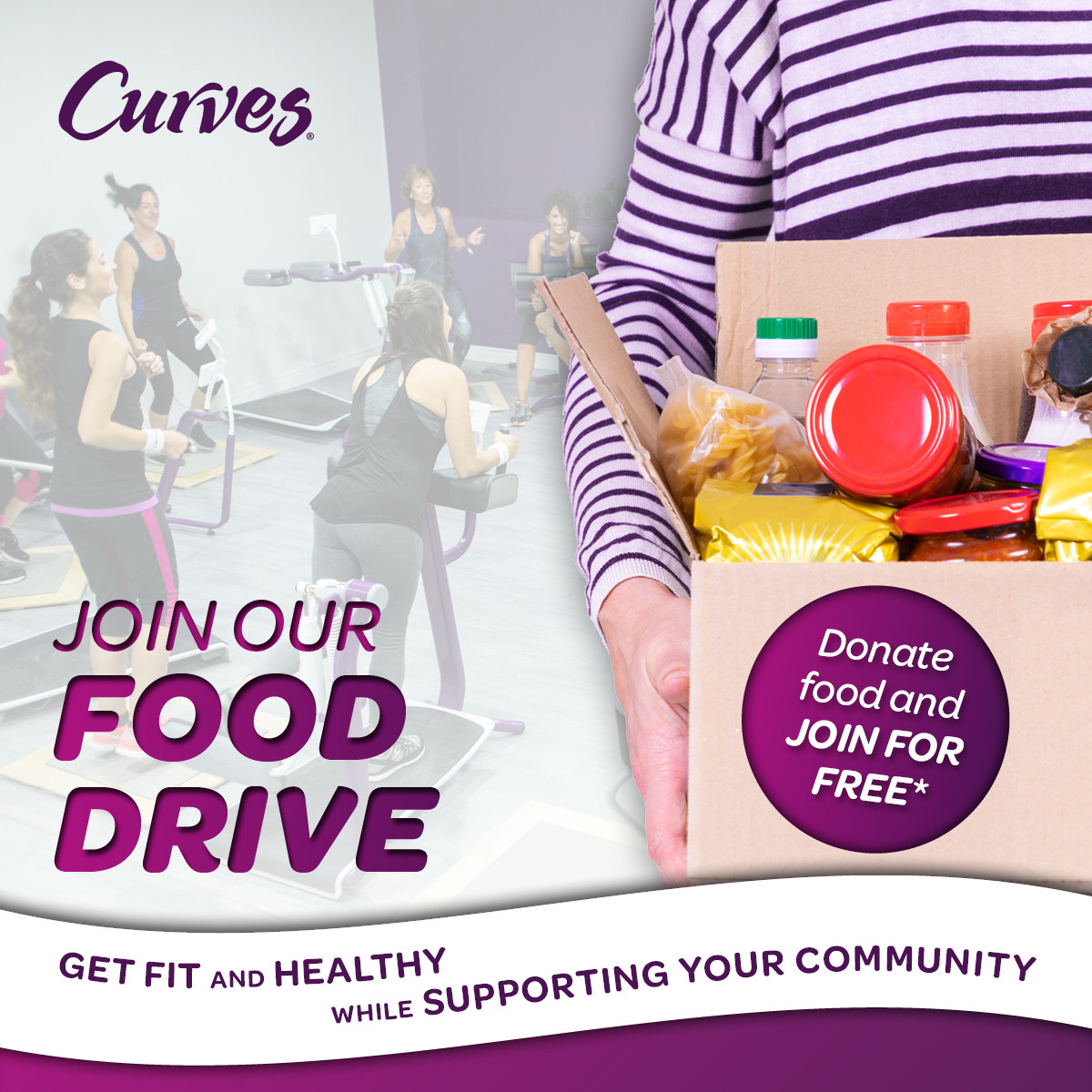 Curves clubs organise Food Drive to help local community