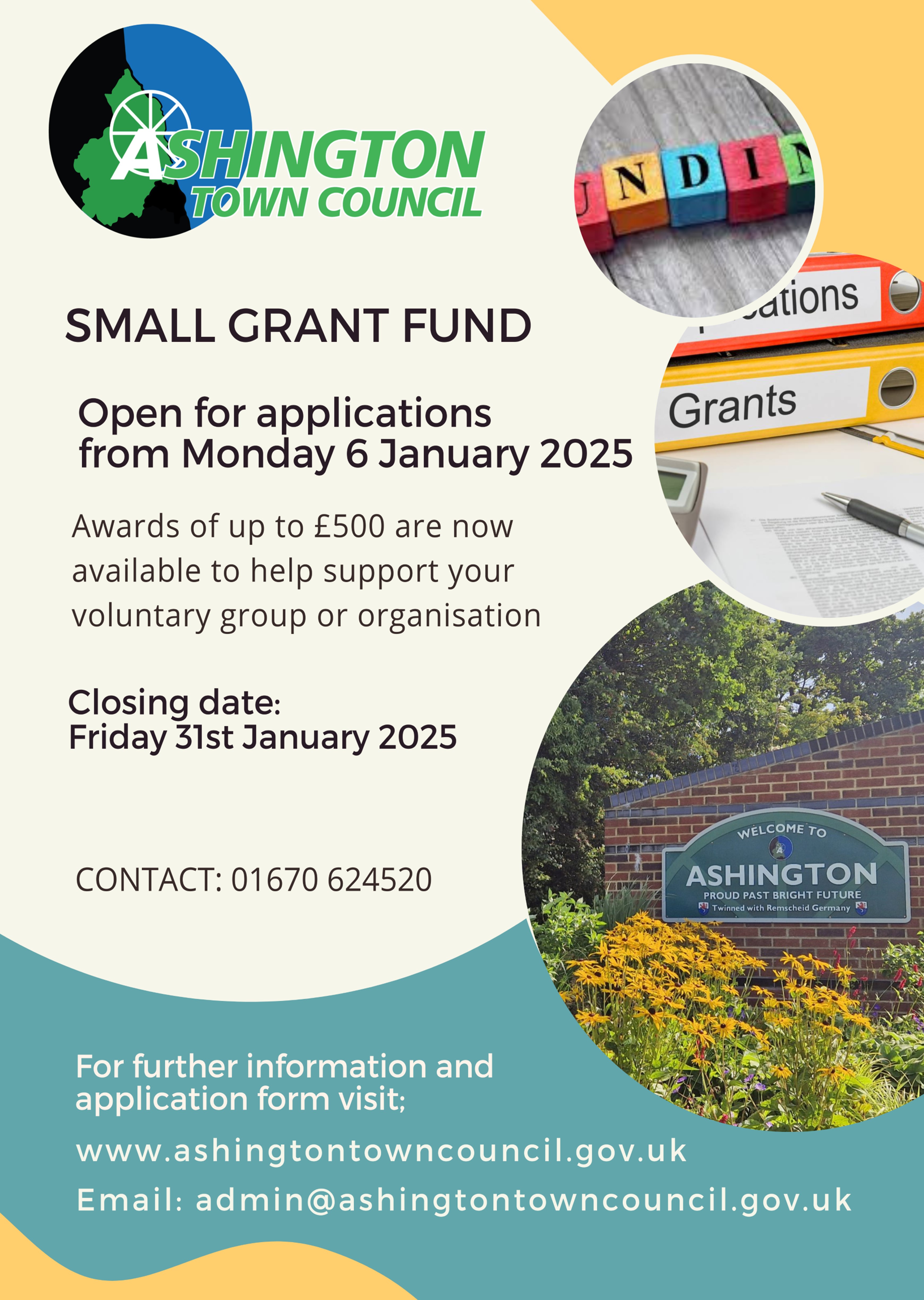 Ashington Town Council Open Final Round of Small Grant Fund for 2024/25