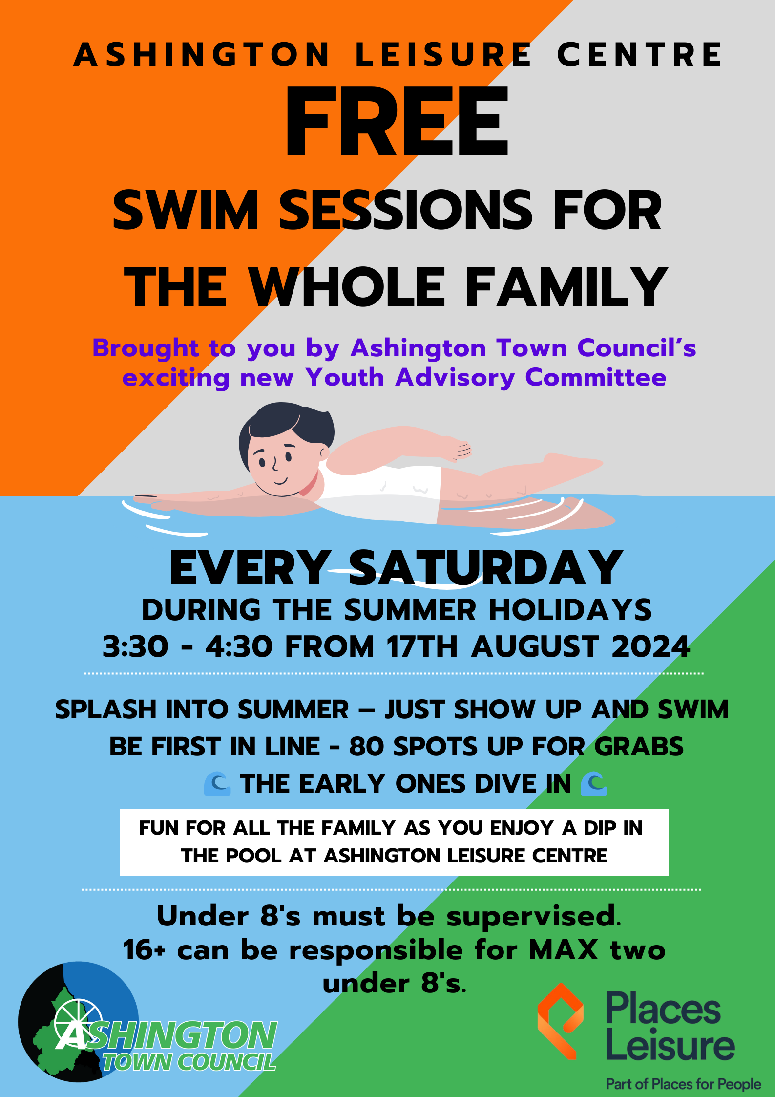 Ashington Town Council Launches Free Family Swim Sessions for Summer