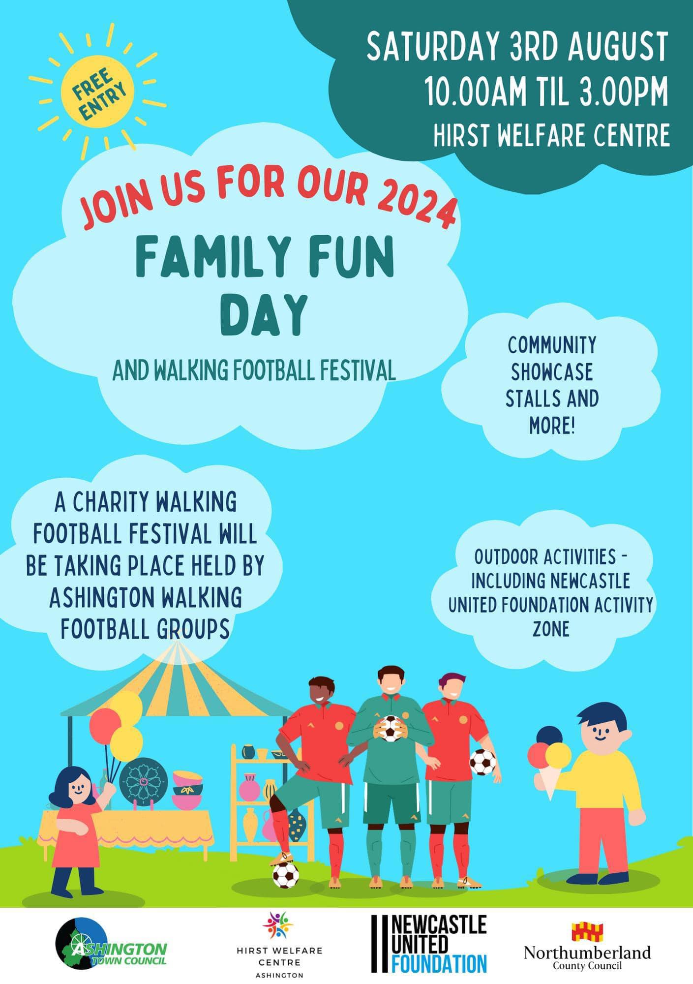 Ashington Hirst Welfare Centre to Host Family Fun Day and Walking Football Festival