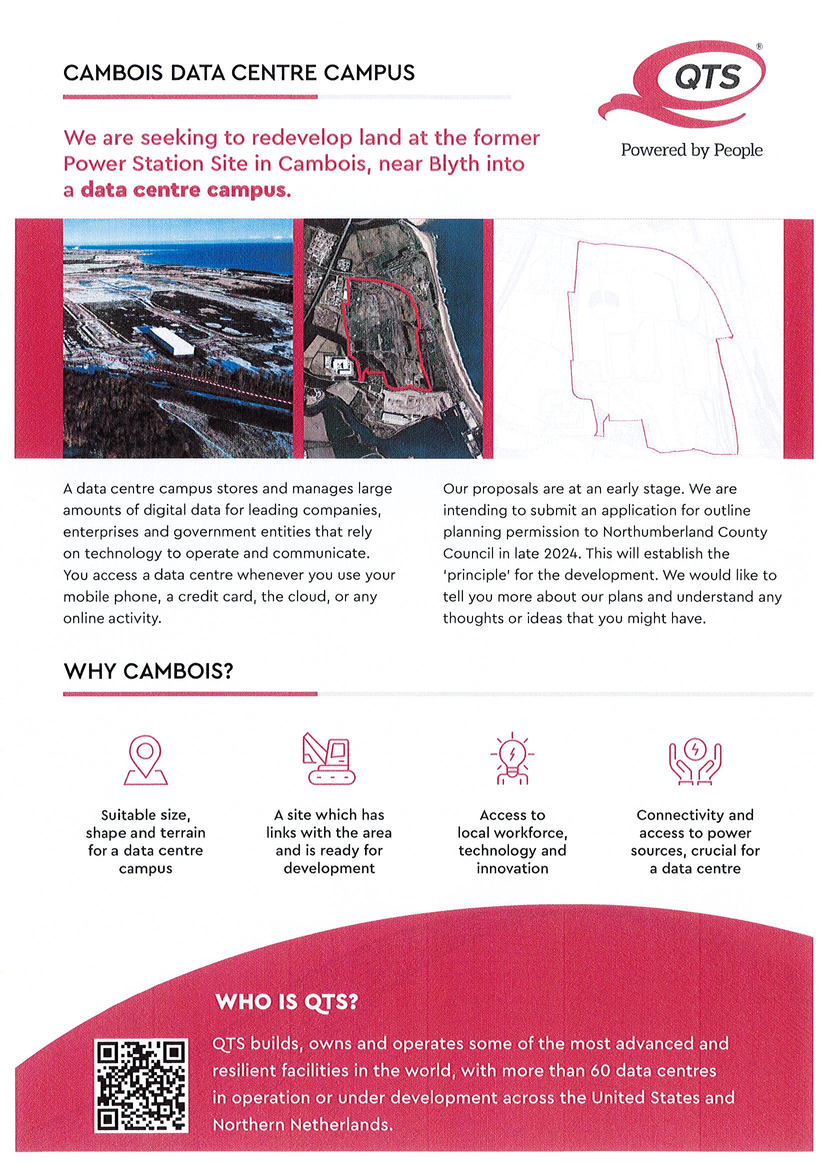 QTS Announces Community Drop-in Events for Proposed Cambois Data Centre Campus