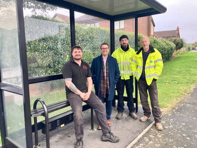 New Bus Shelter Seating