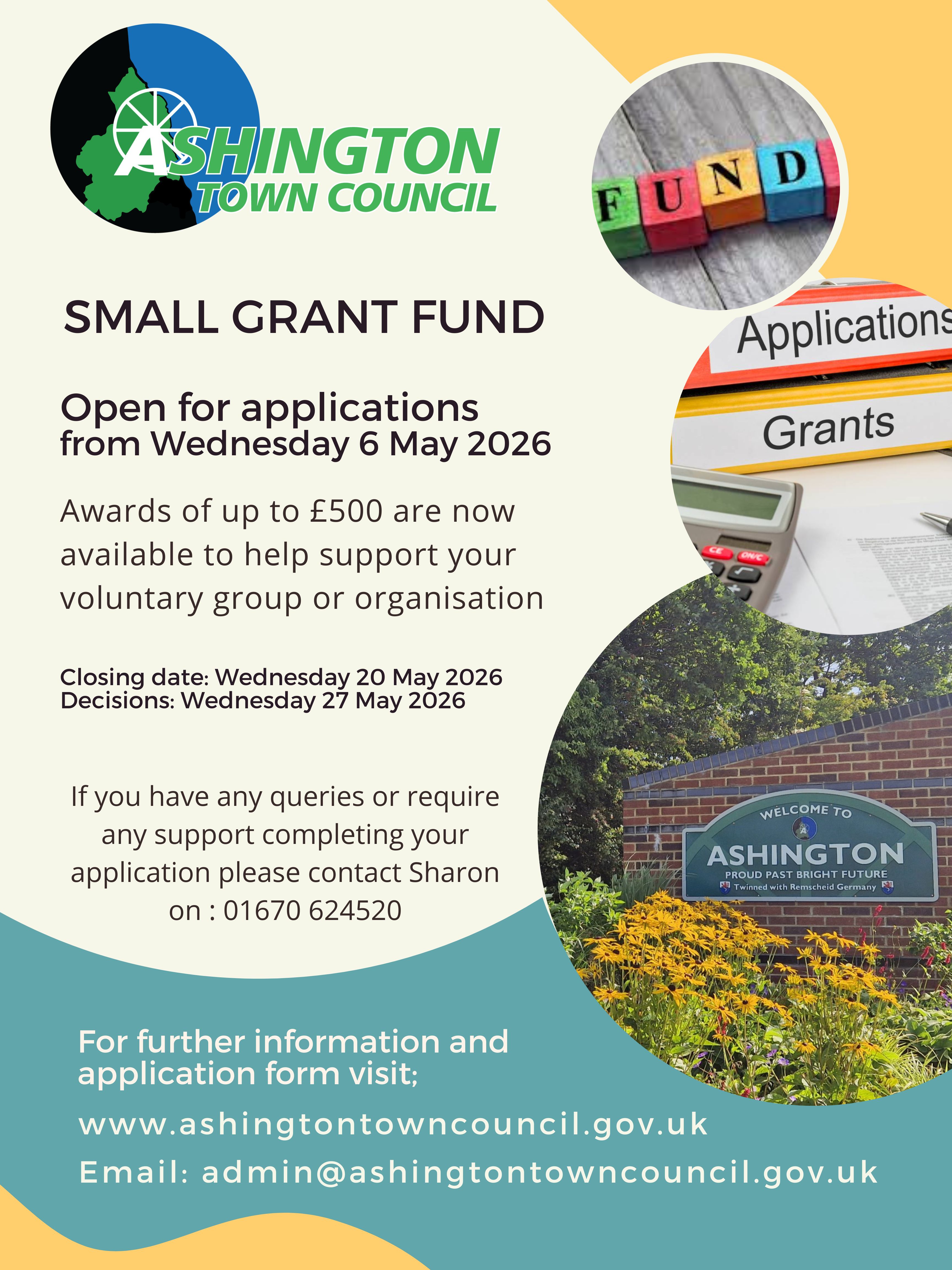 Ashington Town Council Opens Small Grant Fund Applications for 2026/27